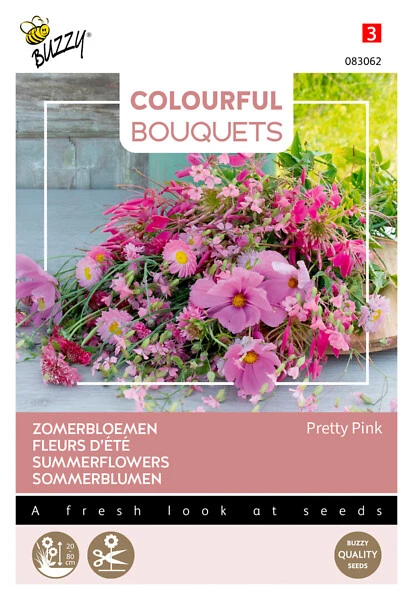 Buzzy Colorful Bouquets Pretty Pink